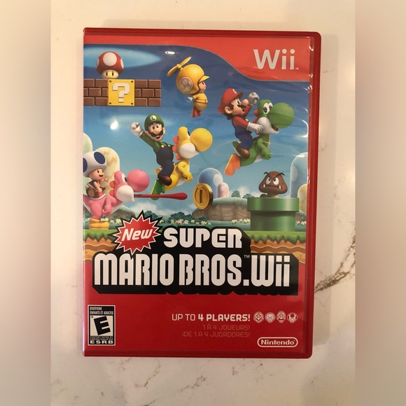 Super Mario Bros Nintendo Wii Game with Case and Manual. - Picture 3 of 4